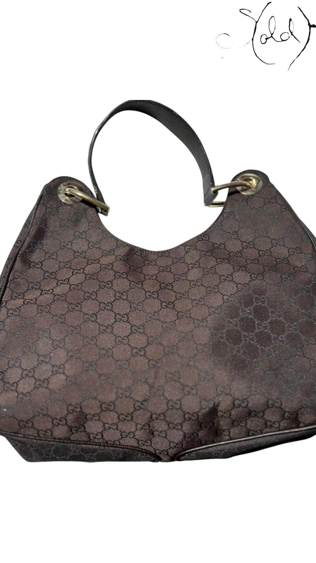 Gucci GG Colbert Shoulder Bag – 2000s Monogram Revival, Back view | Sold Attire