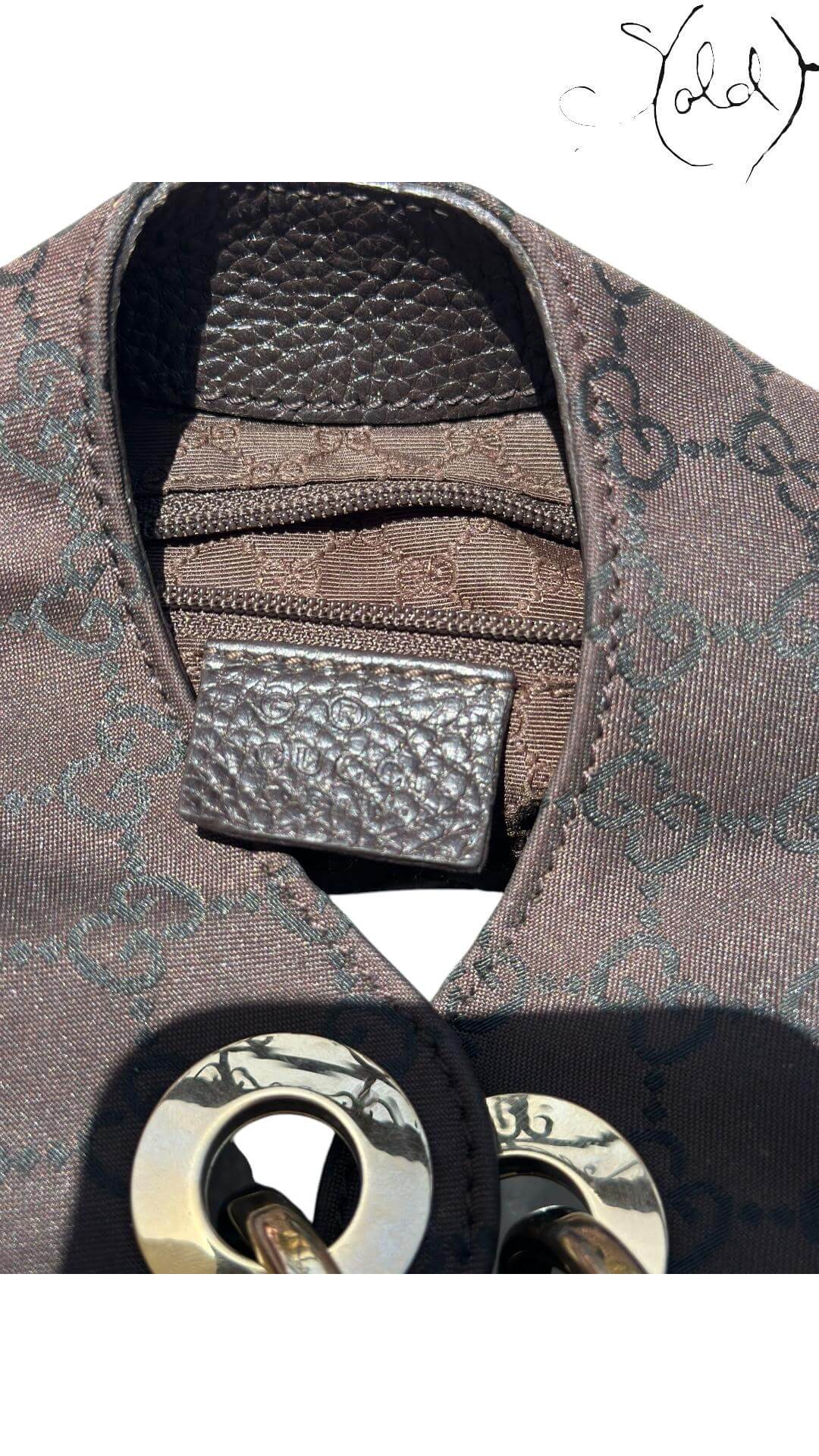 Gucci GG Colbert Shoulder Bag – 2000s Monogram Revival, Hardware detail | Sold Attire