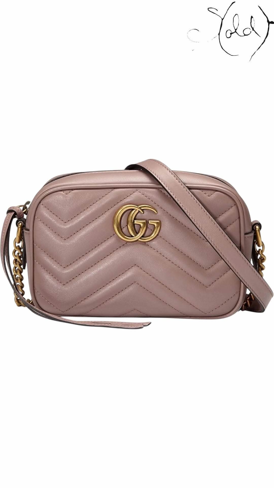 GUCCI GG MARMONT CAMERA BAG – DUSTY ROSE | SOLD ATTIRE - Sold Attire