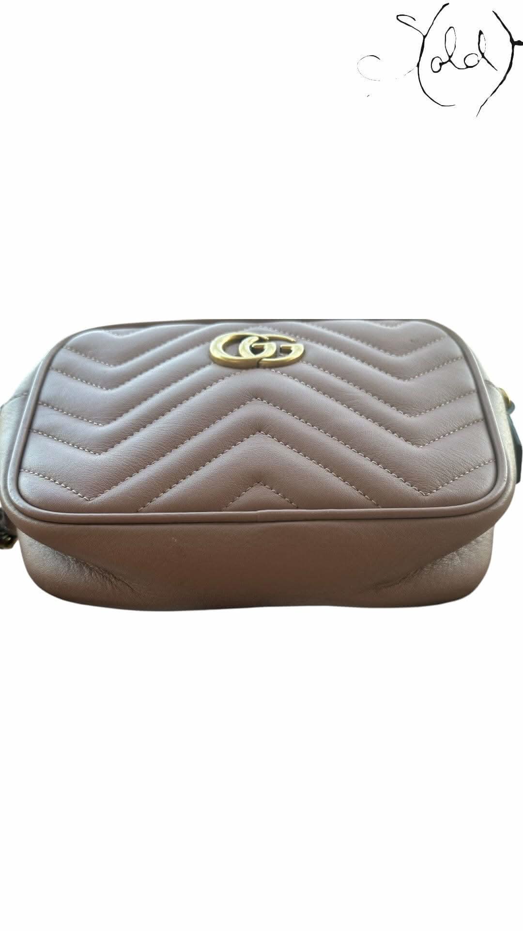 GUCCI GG MARMONT CAMERA BAG – DUSTY ROSE | SOLD ATTIRE - Sold Attire