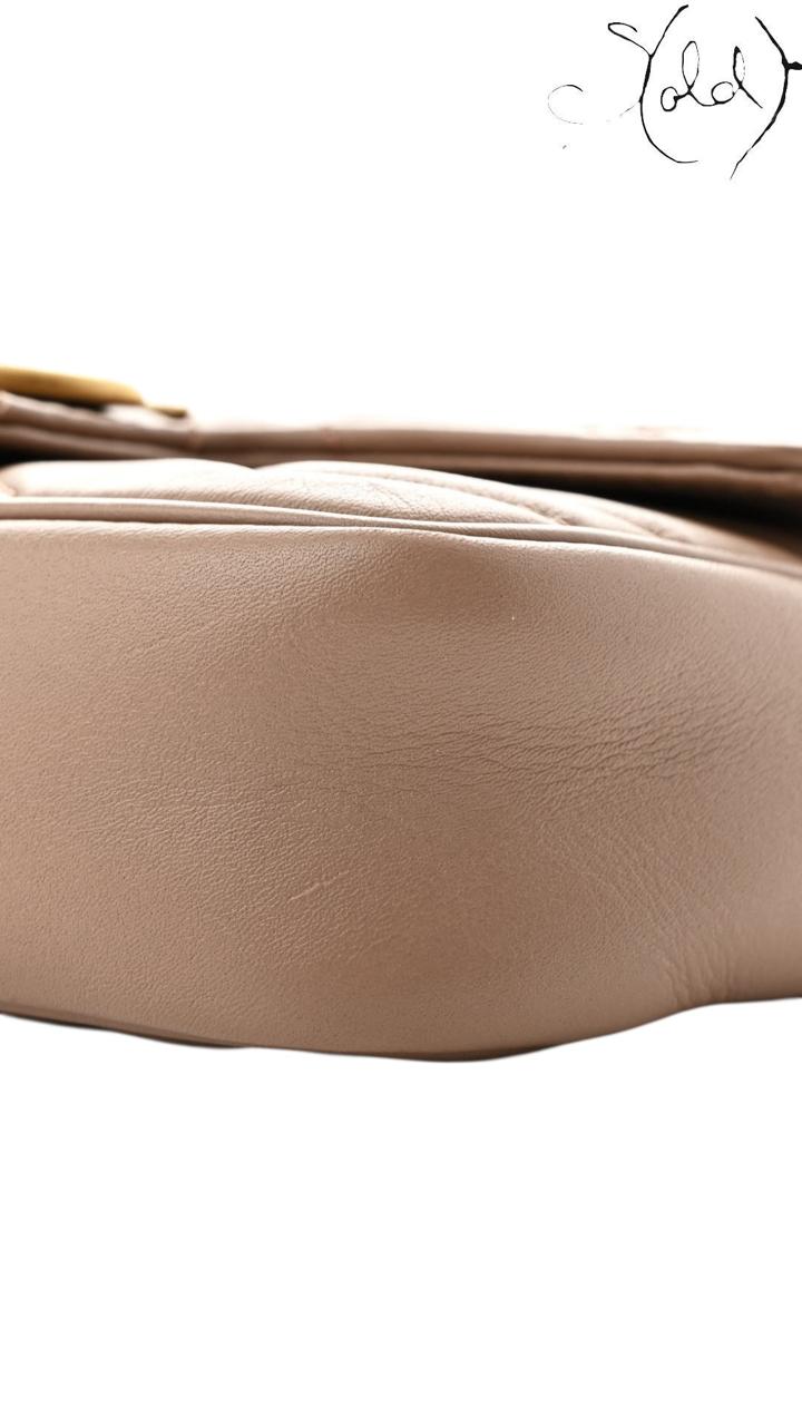 Gucci GG Marmont Super Mini Shoulder Bag Porcelain Rose 2020s, Side view | Sold Attire