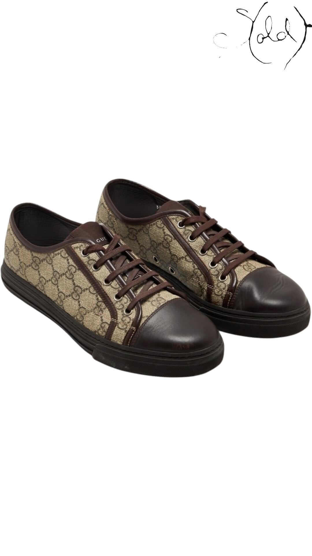 GUCCI GG Supreme Cap-Toe Sneakers – Classic Low-Top Revival — Authenticated Pre-Owned | Sold Attire