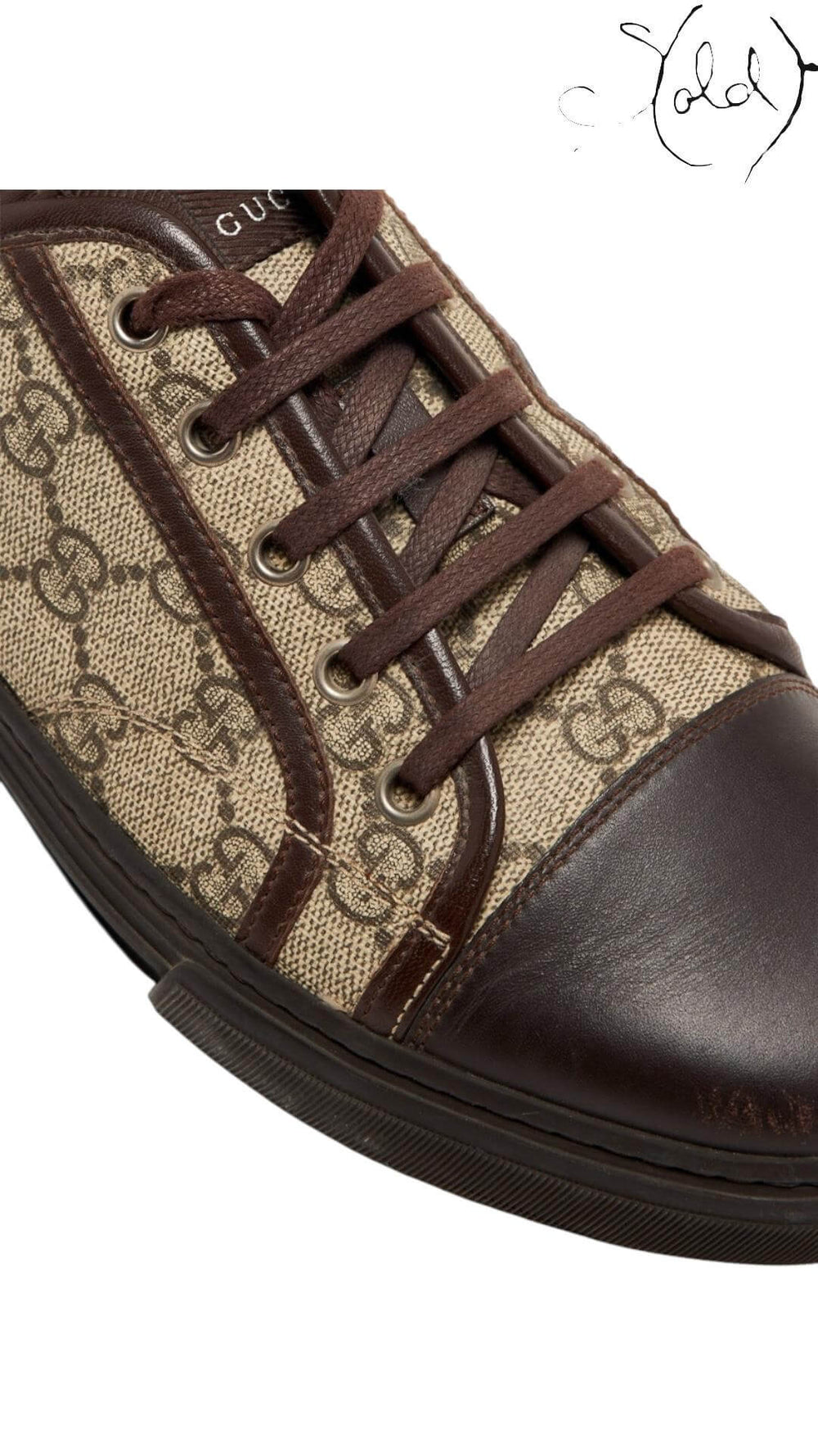 GUCCI GG Supreme Cap-Toe Sneakers – Classic Low-Top Revival, Base view | Sold Attire