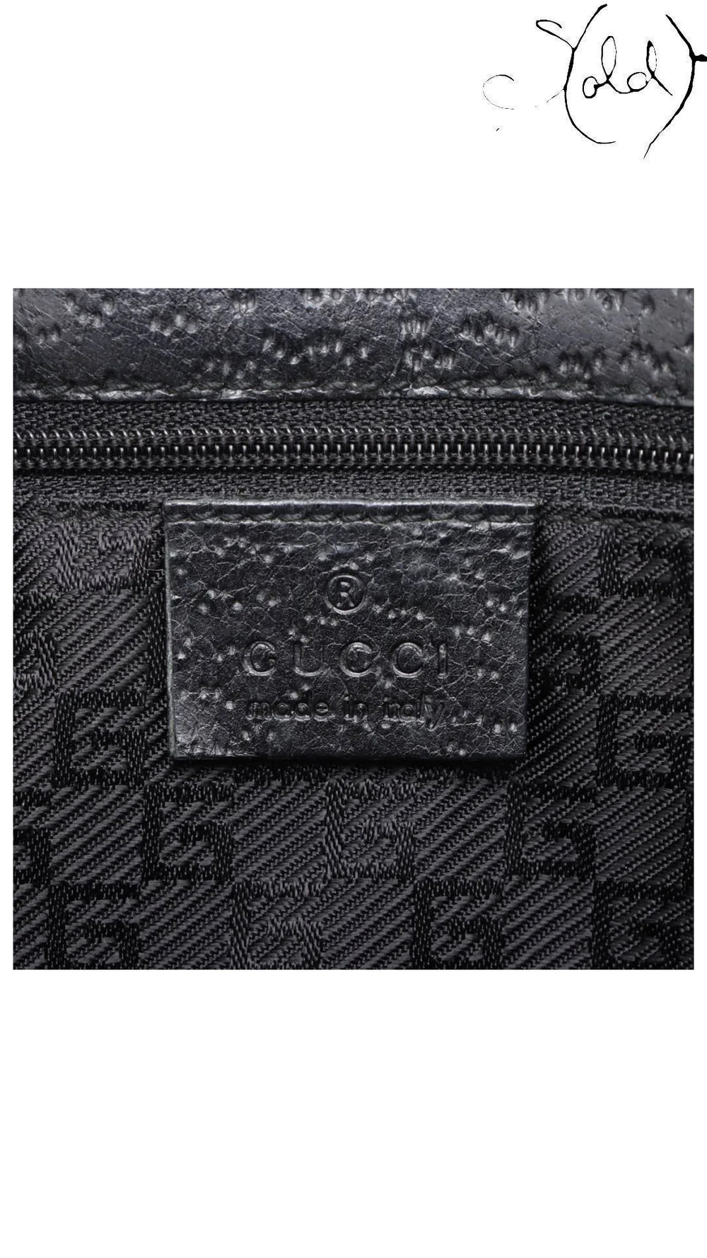 gucci jackie navy black canvas, detail view 8