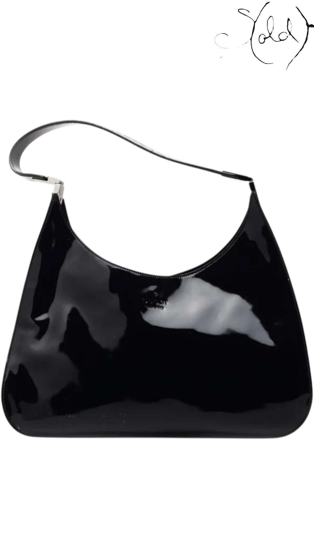 GUCCI Jackie Tom Ford Patent Black– Y2K Revival | Sold Attire - Sold Attire