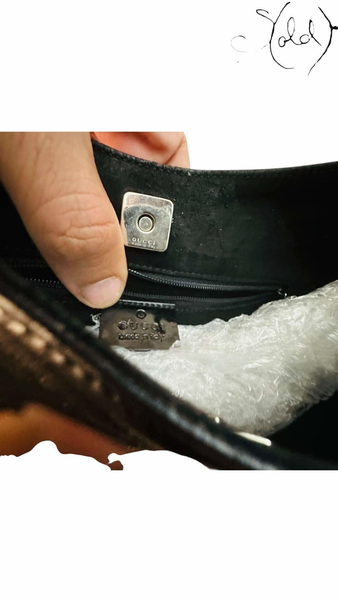 GUCCI Jackie Tom Ford Patent Black– Y2K Revival | Sold Attire - Sold Attire