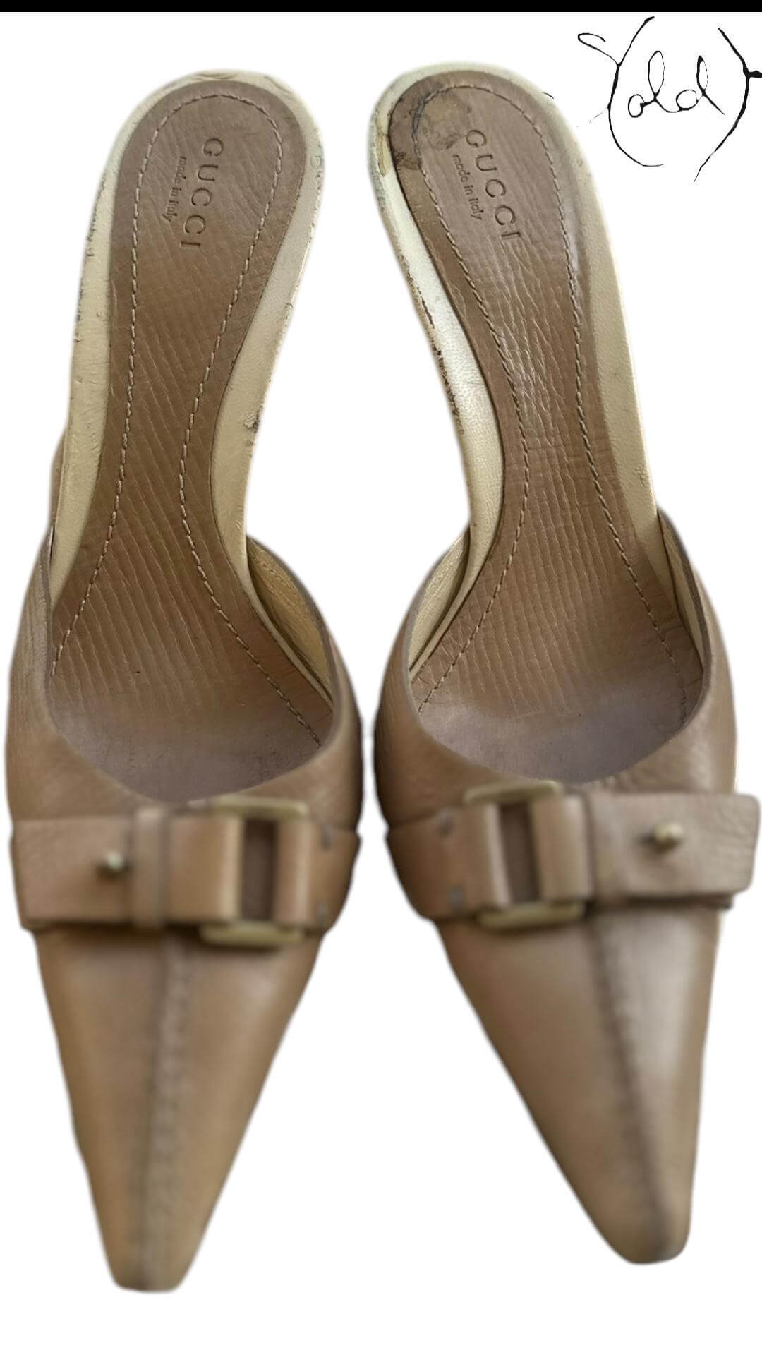 Gucci Leather Kitten Heels – Archive Elegance — Interior view | Sold Attire