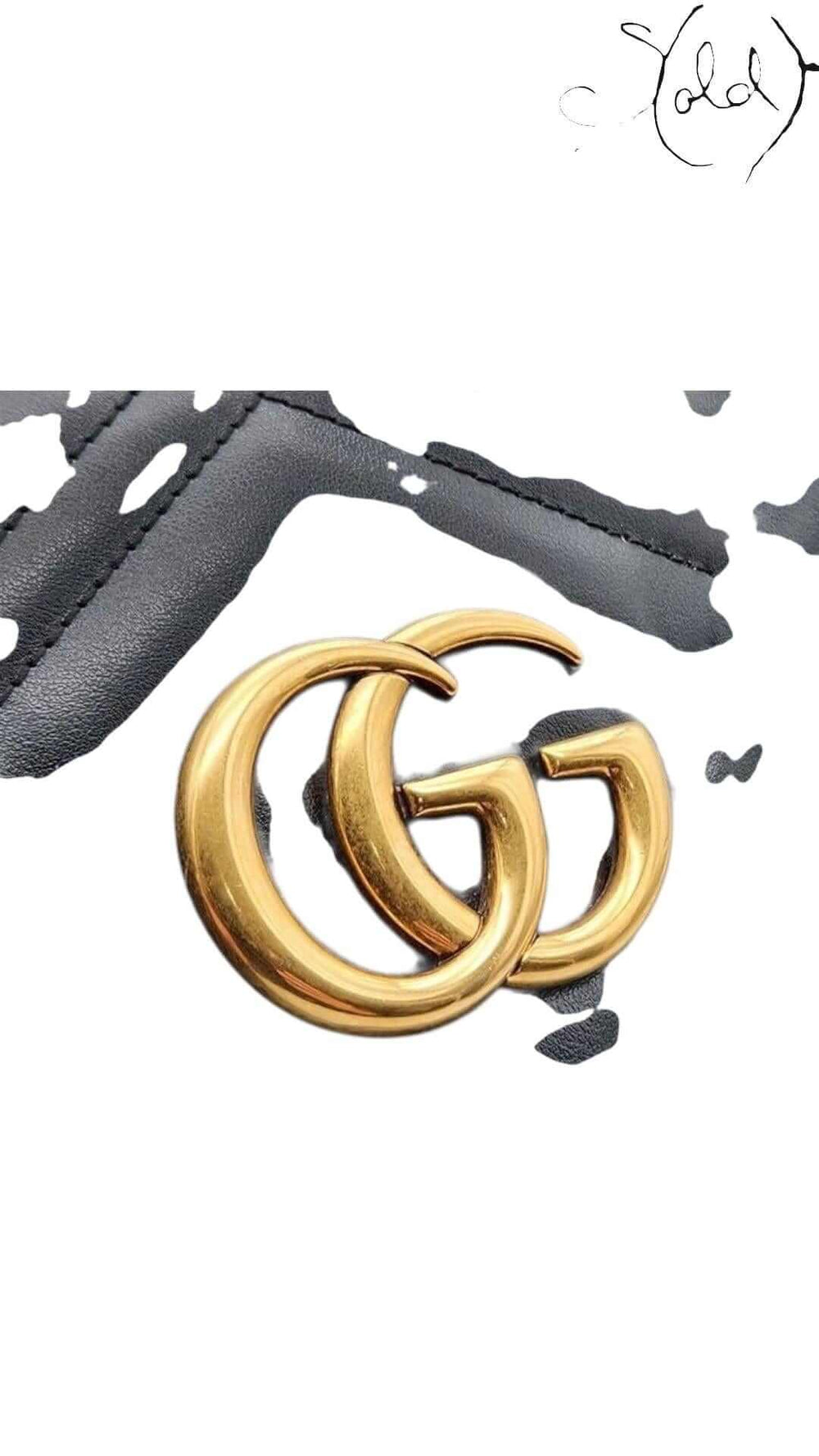 Gucci GG Marmont Black Matelassé Shoulder Bag, Base view | Sold Attire