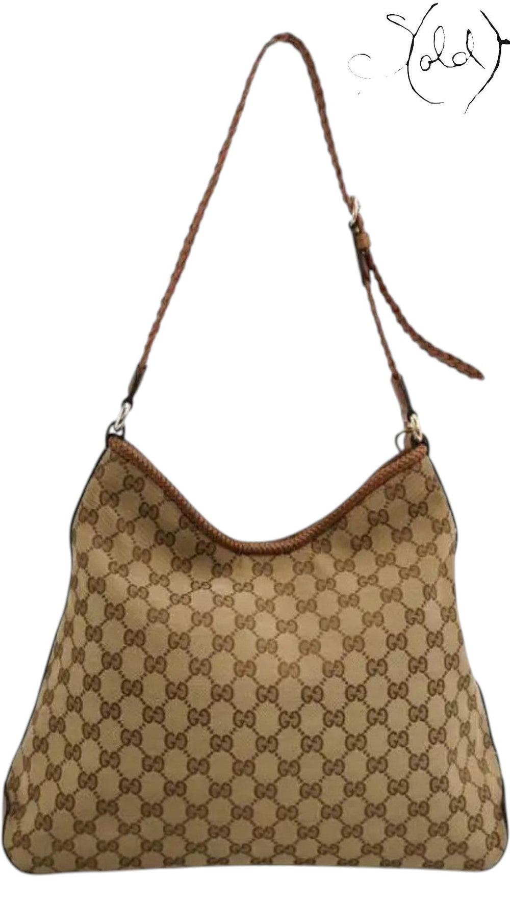 Gucci Marrakech GG Canvas & Leather Hobo Bag, Interior view | Sold Attire