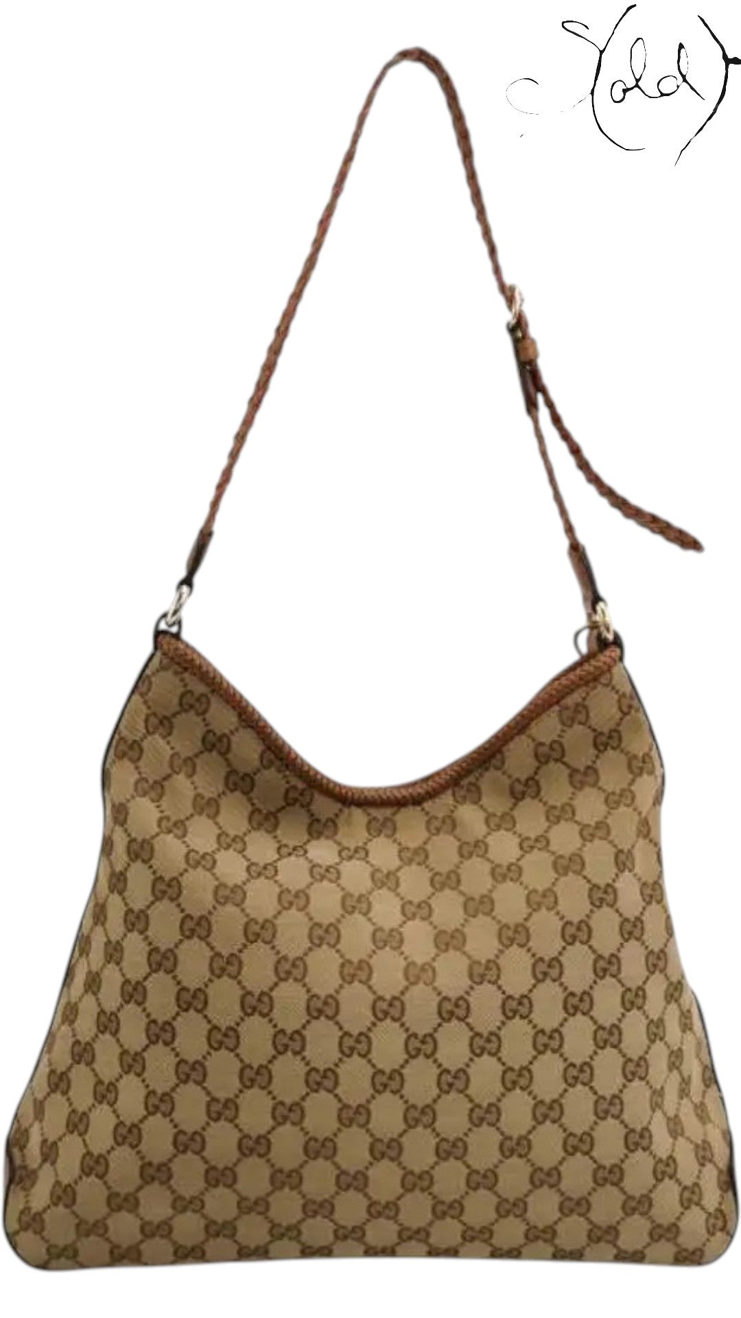 Gucci Marrakech GG Canvas & Leather Hobo Bag — Interior view | Sold Attire