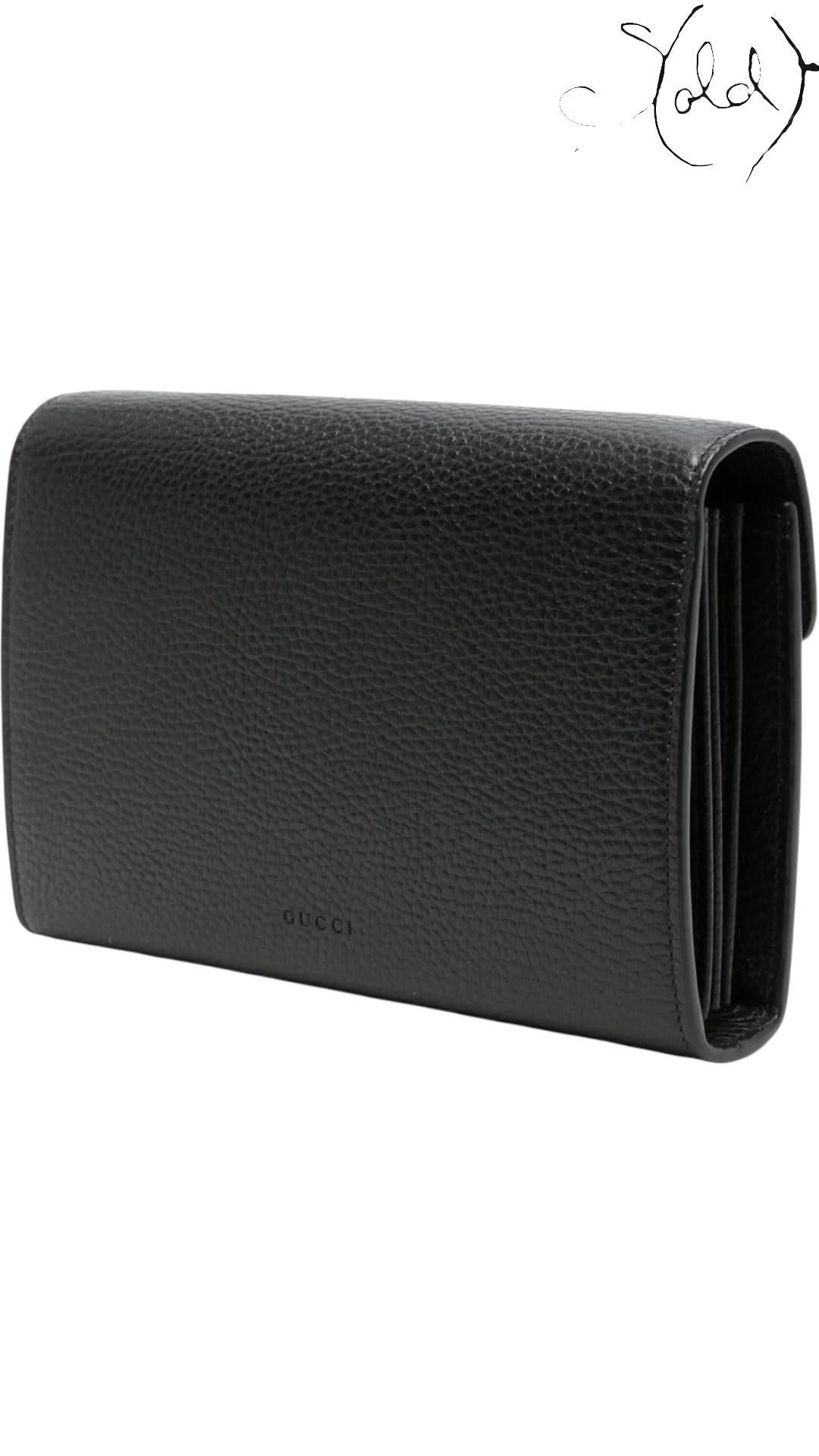 Gucci Mini Dionysus Leather Clutch Black | Sold Attire - Sold Attire