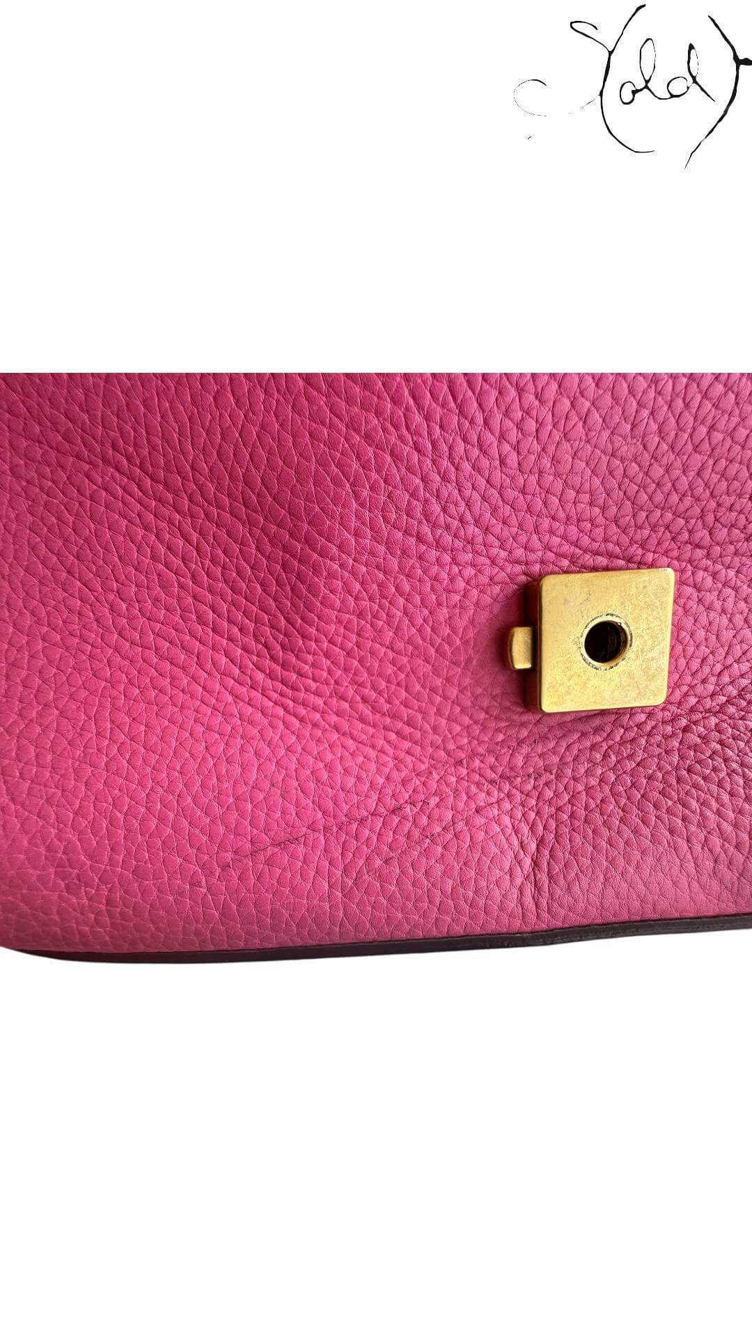Gucci Mini GG Marmont Top Handle Bag – Tropical Pink Cellarius, Base view | Sold Attire