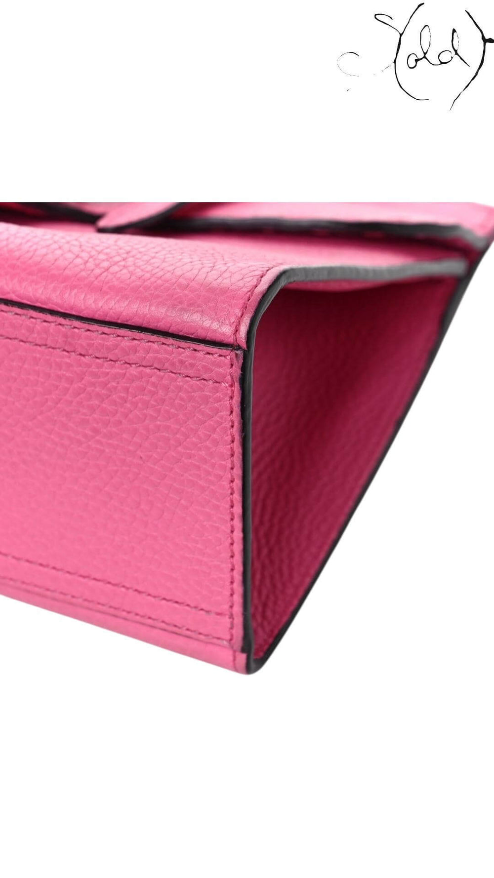 Gucci Mini GG Marmont Top Handle Bag – Tropical Pink Cellarius, Detail view | Sold Attire