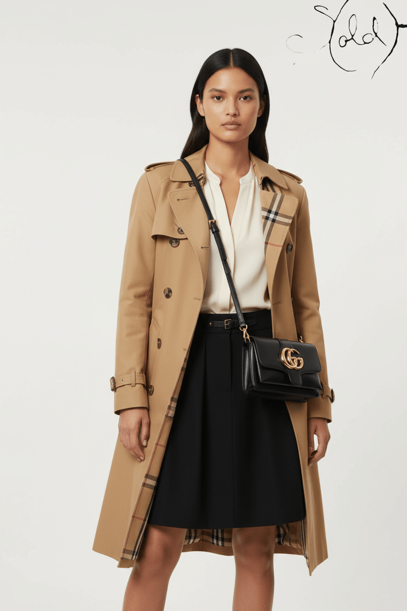 Gucci Arli Small Shoulder Bag Black Leather GG Hardware, Side view | Sold Attire