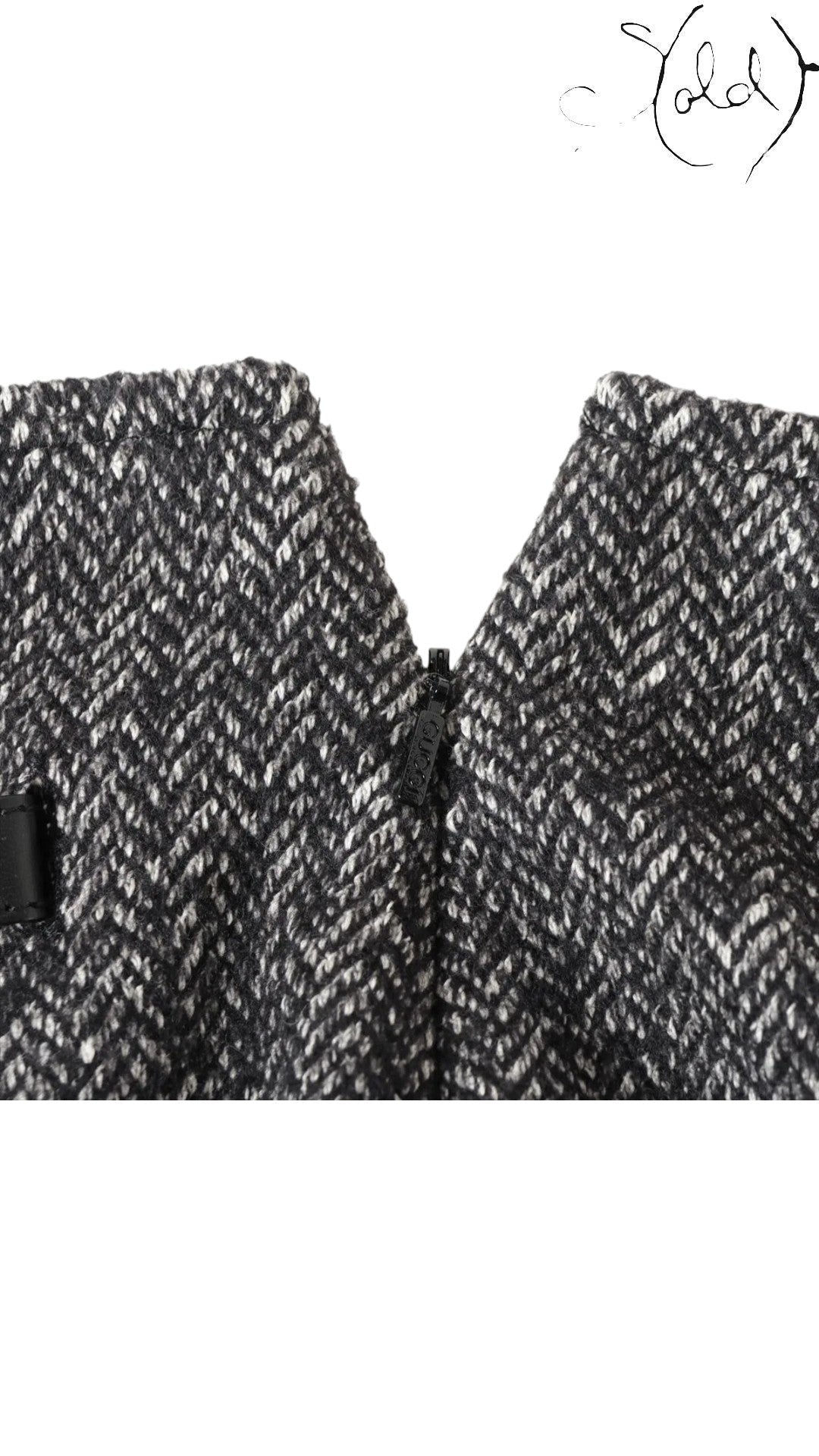 Gucci Skirts Gucci Herringbone Wool Skirt - Italian Craft | Sold Attire