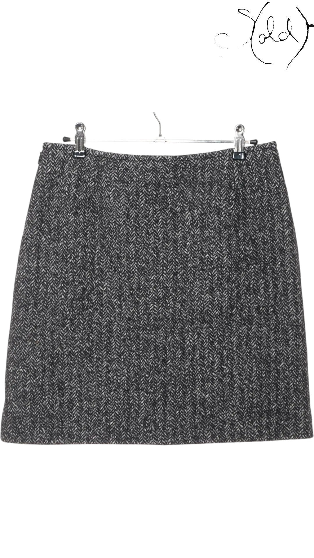Gucci Skirts Gucci Herringbone Wool Skirt - Italian Craft | Sold Attire