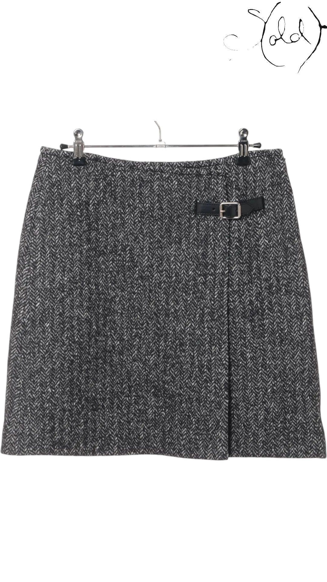 Gucci Skirts Gucci Herringbone Wool Skirt - Italian Craft | Sold Attire