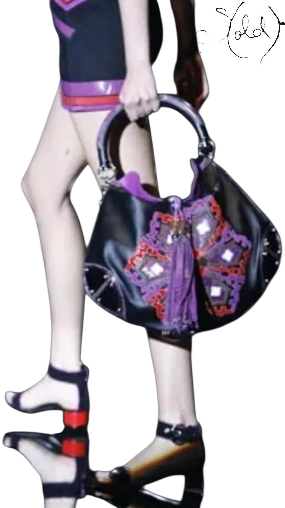 Gucci Spring 2007 Babouska Snakeskin Tassel Hobo, Base view | Sold Attire