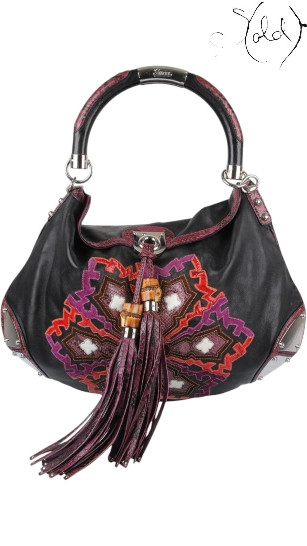 Gucci Spring 2007 Babouska Snakeskin Tassel Hobo, Hardware detail | Sold Attire