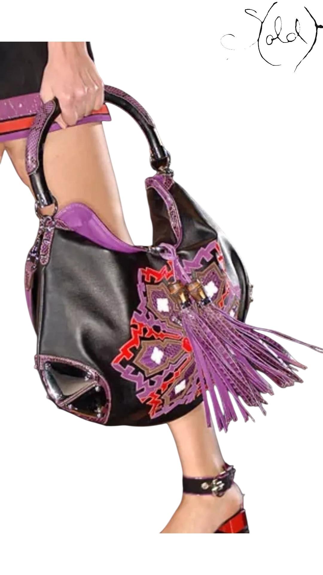 Gucci Spring 2007 Babouska Snakeskin Tassel Hobo — Side view | Sold Attire