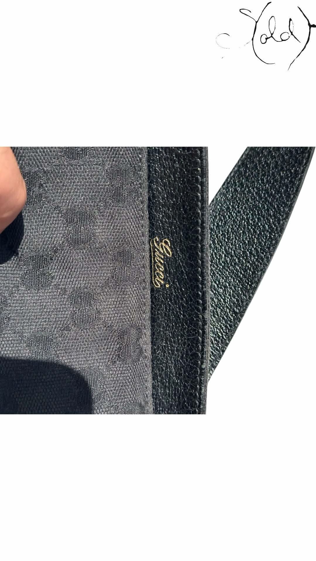 Gucci Vintage Monogram Web Handbag – 2000s Noir | Sold Attire - Sold Attire