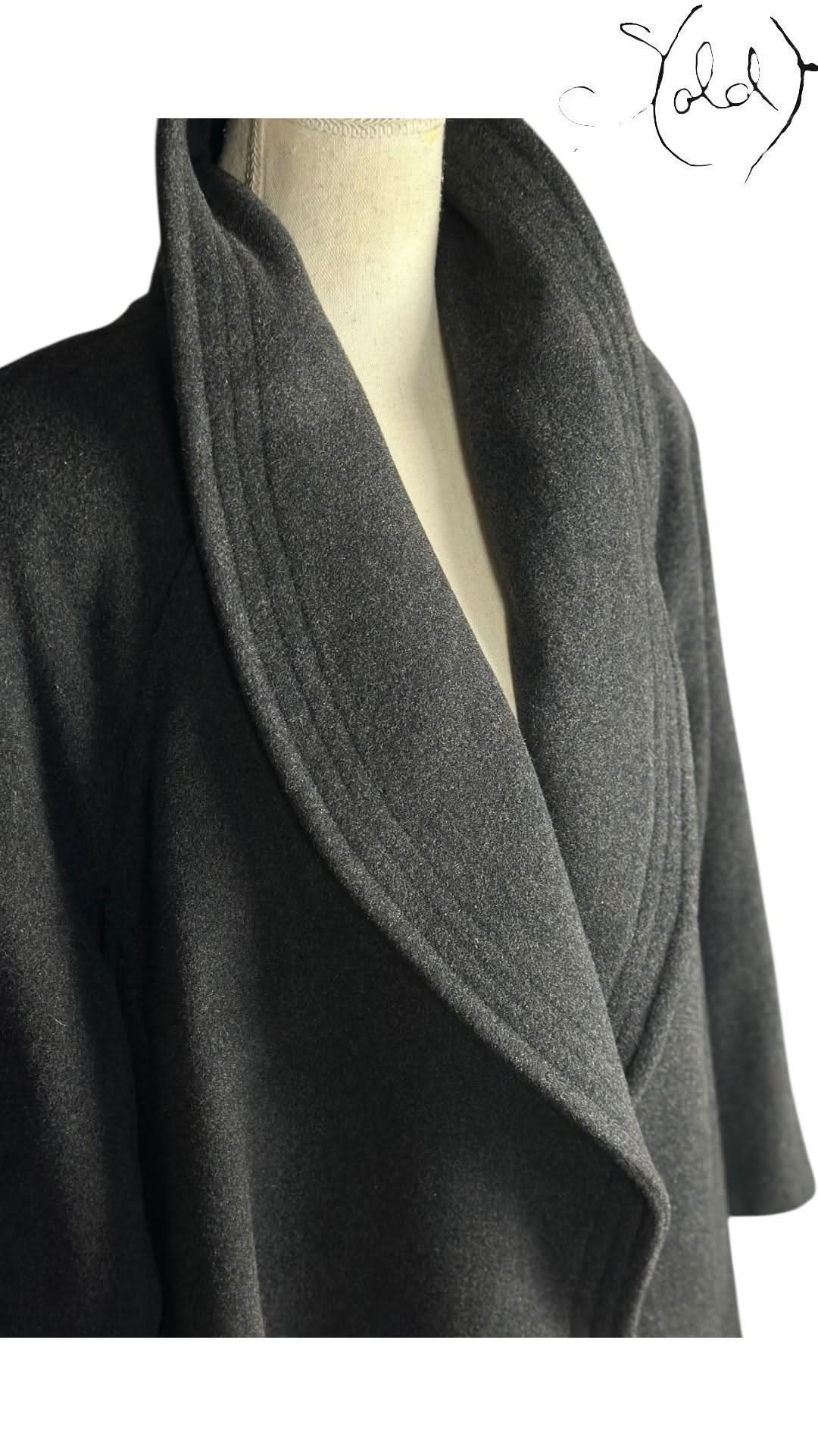 Gucci Wool Cape Coat Gucci Wool Cape Coat Charcoal GG Monogram 1990s Size 42 - 44 | Sold Attire