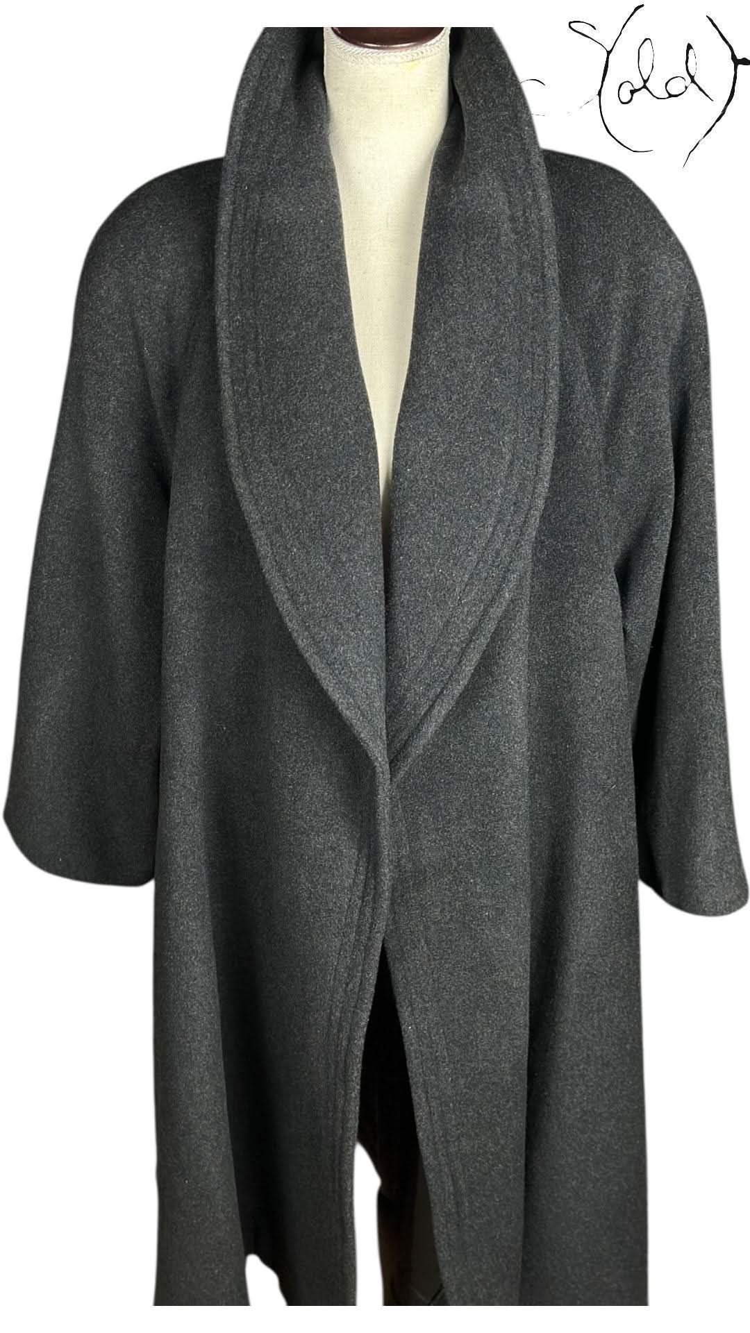Gucci Wool Cape Coat Gucci Wool Cape Coat Charcoal GG Monogram 1990s Size 42 - 44 | Sold Attire