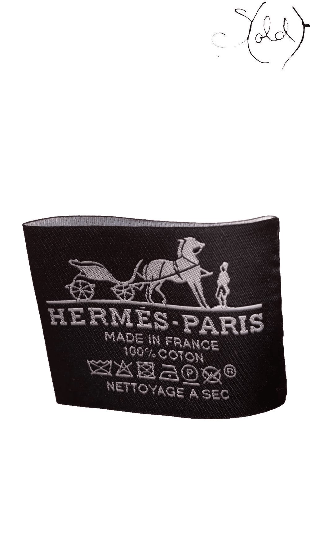 Hermès Bride-a-Brac PM pink canvas case: Hermès maker label detail