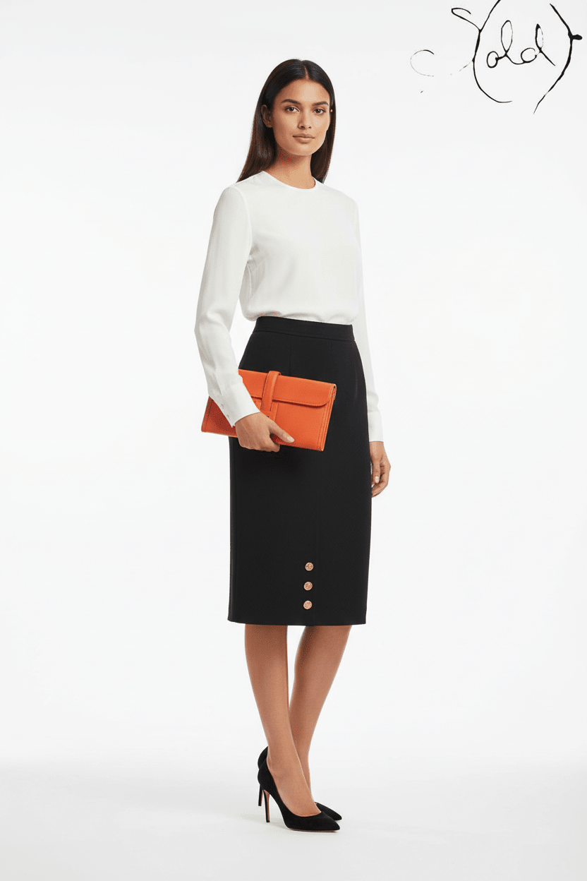 Hermès Jige 29 Swift Leather Clutch Orange, Close-up | Sold Attire
