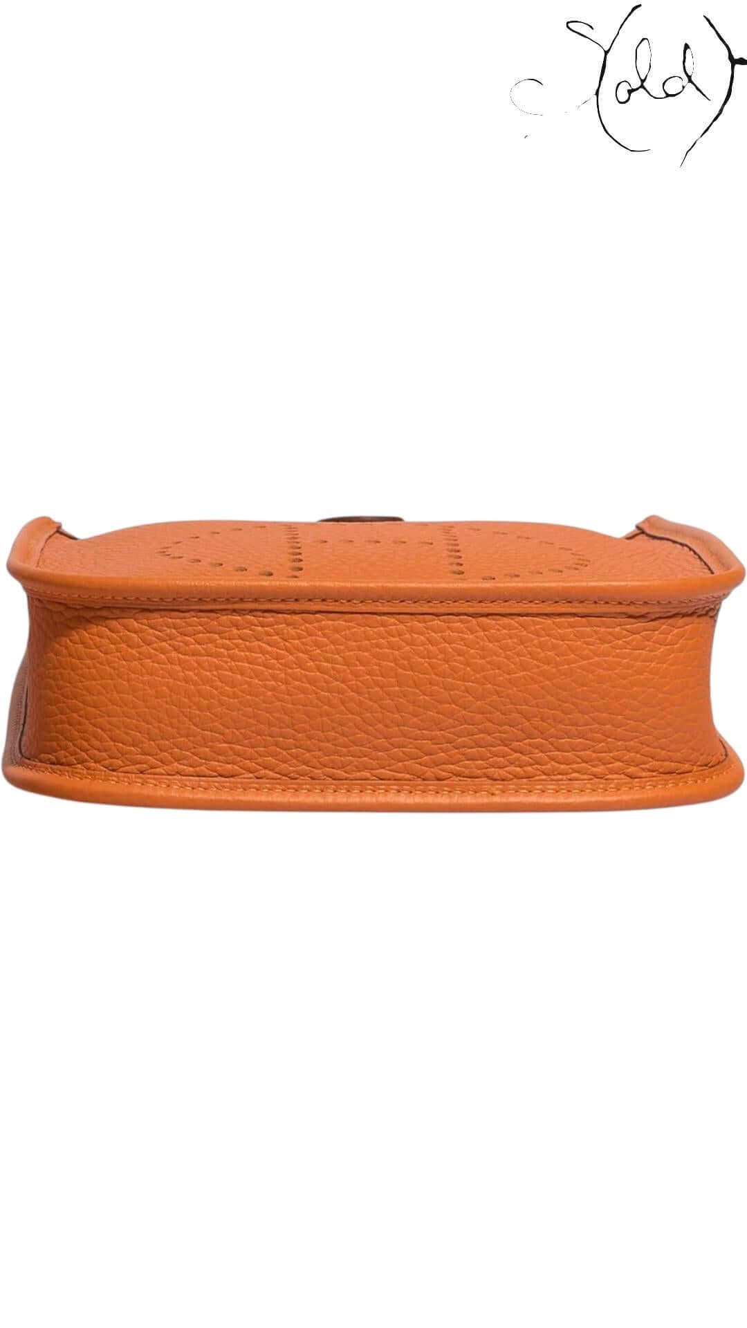 HERMÈS Évelyne TPM 16 – Orange Clemence, Interior view | Sold Attire