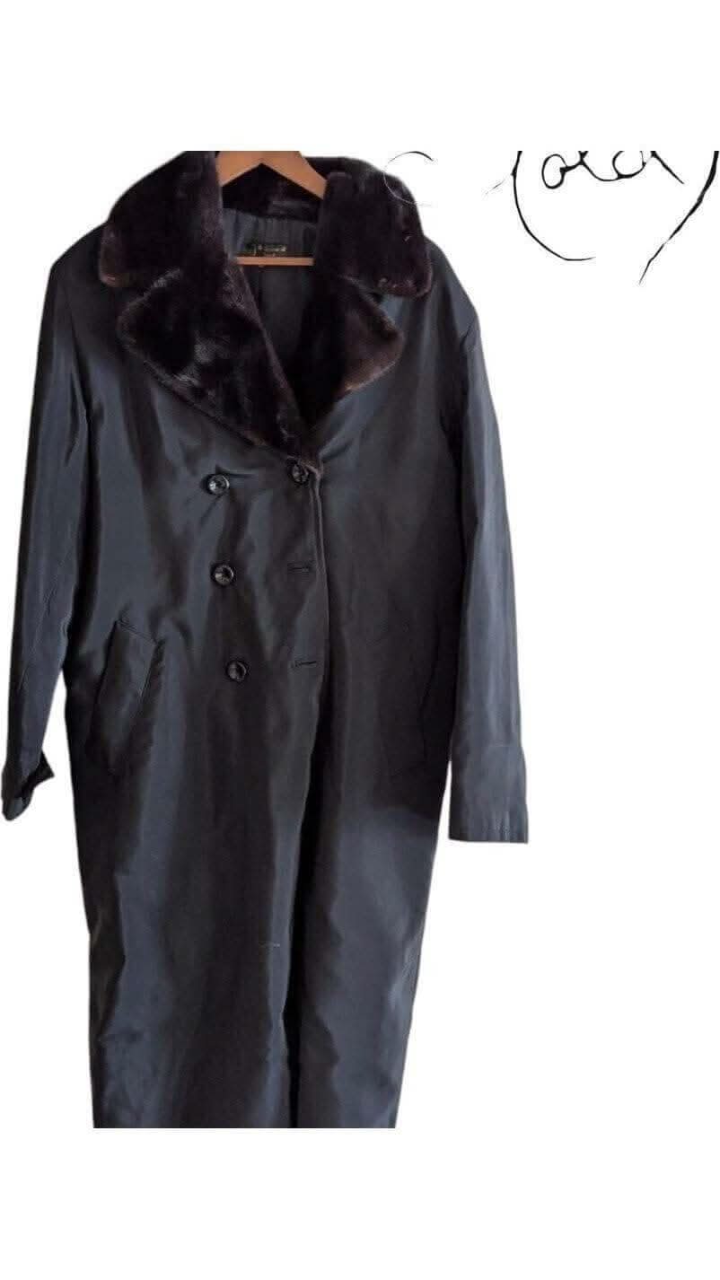Italian Fur-Collared Winter Coat - Old Money Style