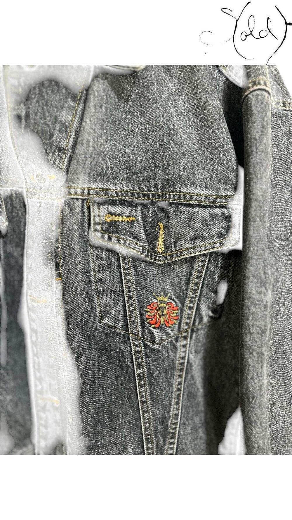 Italian Vintage Denim Jacket – Vintage Rugged Classic, Side view | Sold Attire