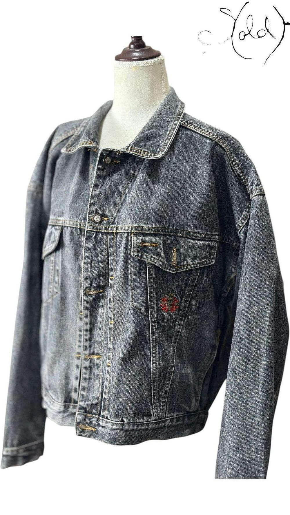 Italian Vintage Denim Jacket – Vintage Rugged Classic, Interior view | Sold Attire