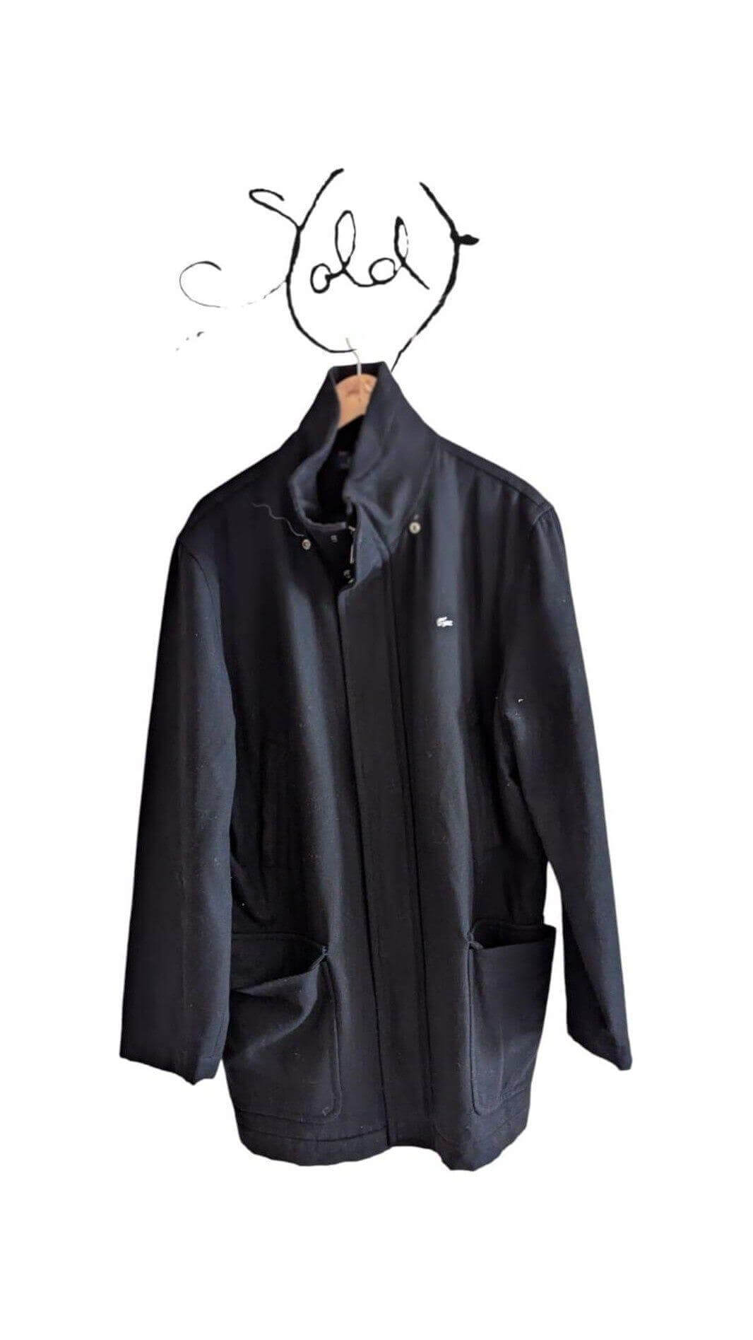 Lacoste Heavy Wool Coat - Timeless Winter Style, Authenticated Pre-Owned | Sold Attire
