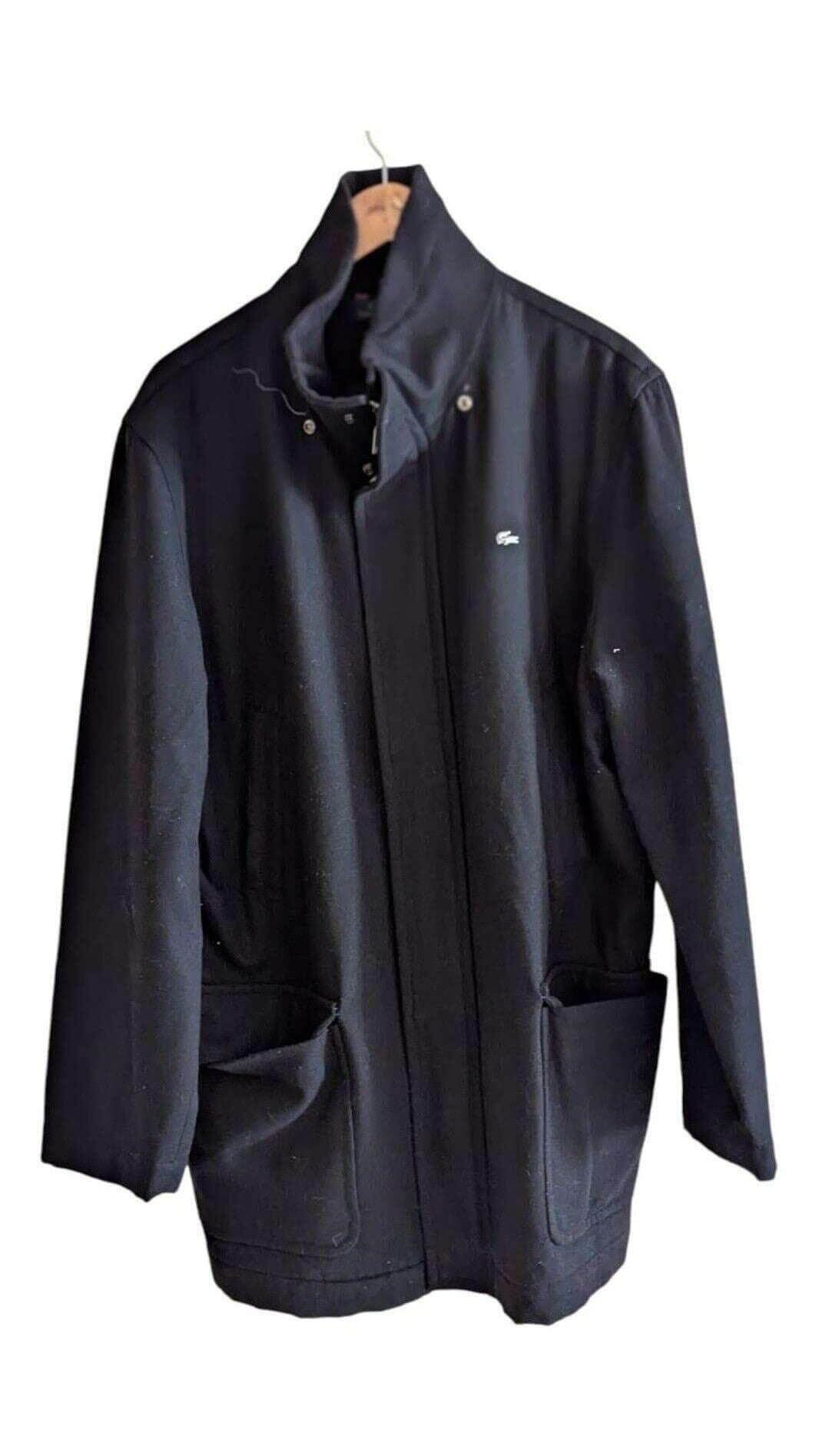 Lacoste Heavy Wool Coat - Timeless Winter Style, Back view | Sold Attire