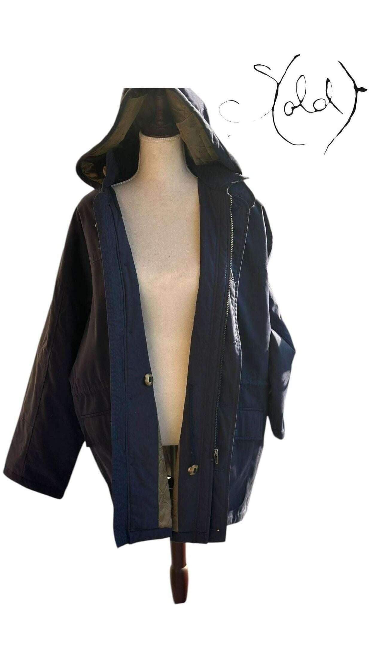 Lacoste Navy Hooded Jacket - Casual Luxury, Back view | Sold Attire