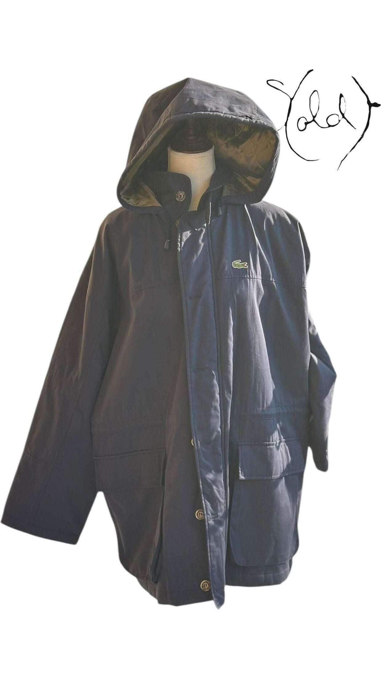 Lacoste Navy Hooded Jacket - Casual Luxury, Detail view | Sold Attire