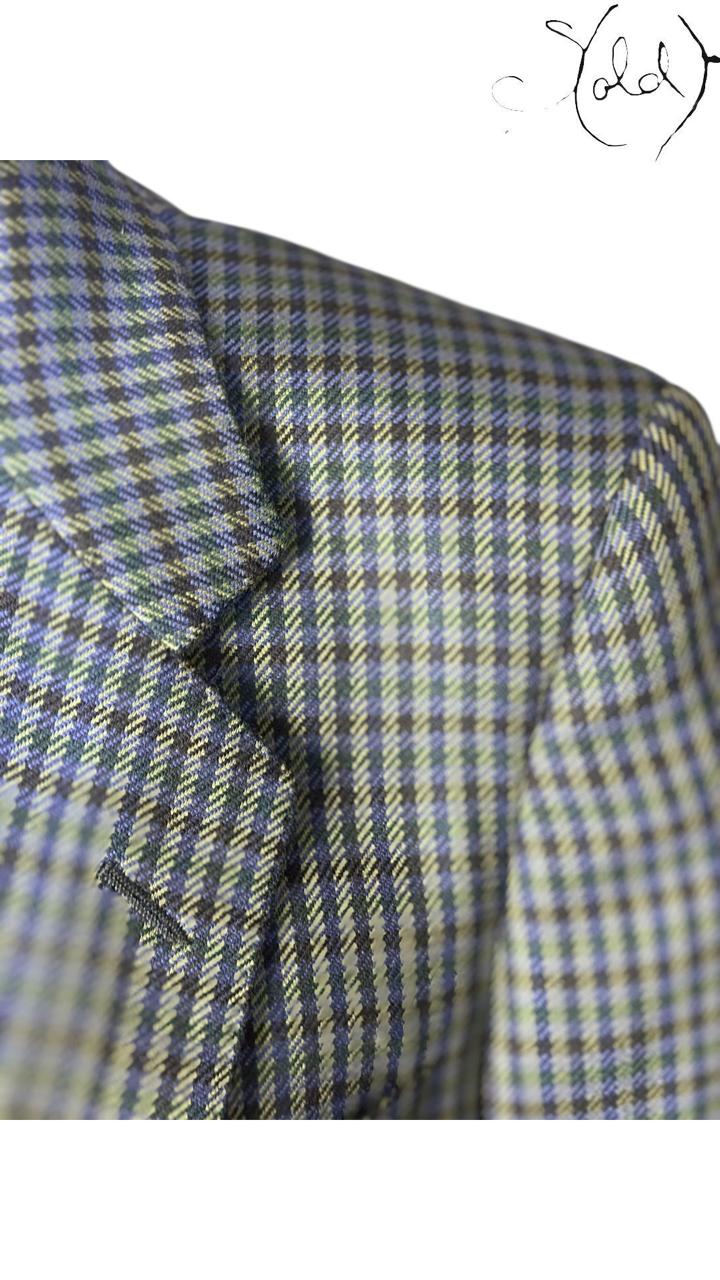 Lanvin Boutique Houndstooth Blazer Grey Black 1990s Size 44, Interior view | Sold Attire