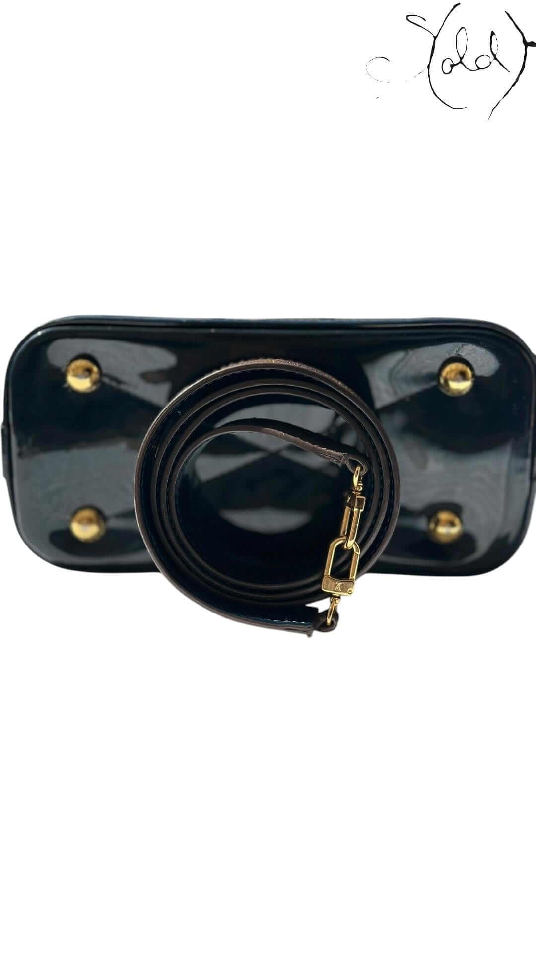 Louis Vuitton Alma BB Monogram Vernis – Midnight Majesty, Detail view | Sold Attire