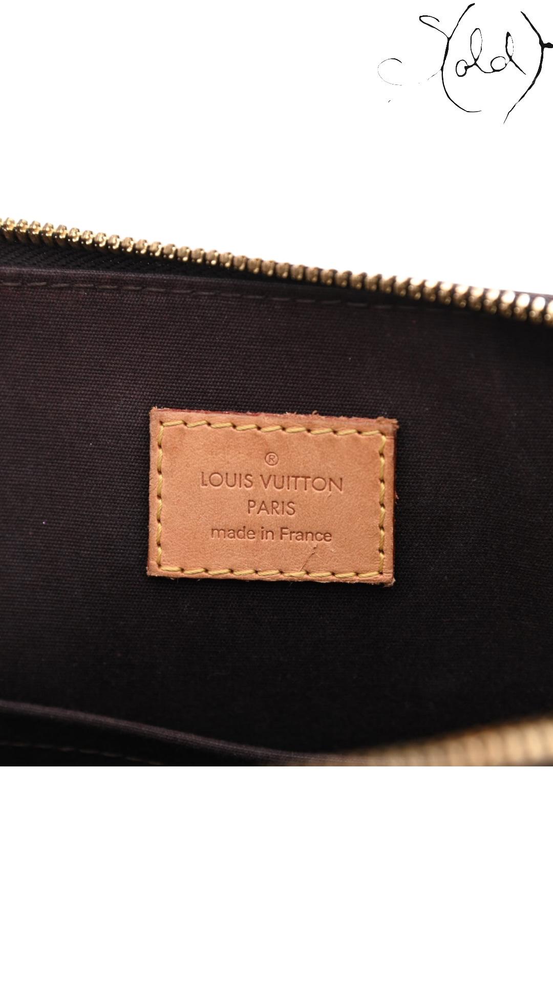 Louis Vuitton Alma BB Vernis – Amarante Patent, Detail view | Sold Attire