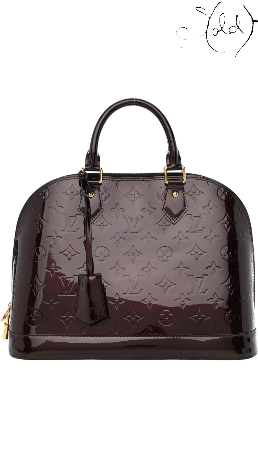 Louis Vuitton Alma PM Vernis – Amarante Patent | Sold Attire - Sold Attire