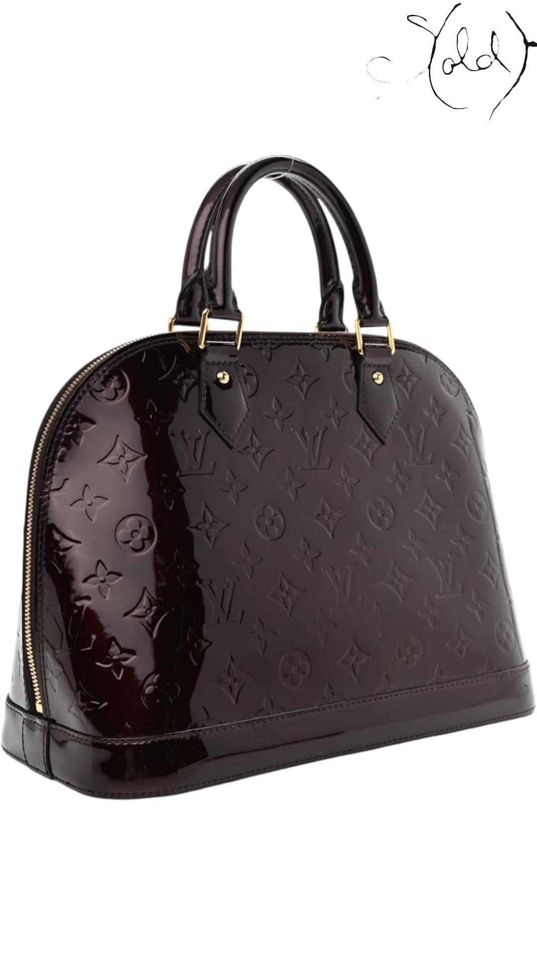 Louis Vuitton Alma PM Vernis – Amarante Patent | Sold Attire - Sold Attire