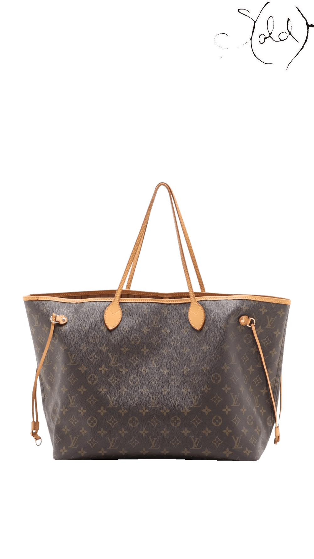Louis Vuitton Monogram Neverfull GM M40157 tote: rear view