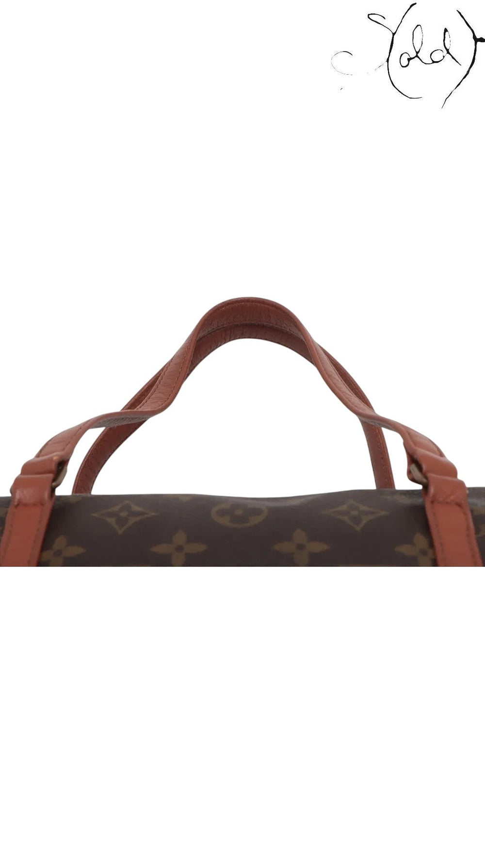 Sold Attire brown Louis Vuitton Monogram Papillon 30 with pouch, coated canvas with vachetta leather trim and brass hardware.