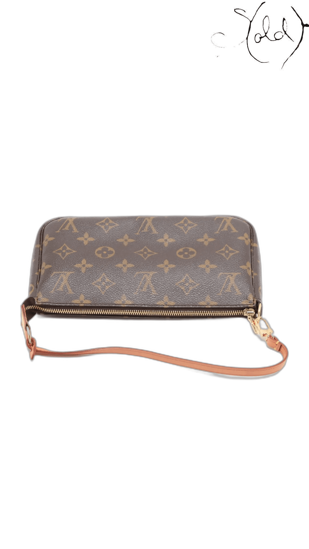 Louis Vuitton Pochette Accessoires M51980 AR1012 top zip and strap - view 5
