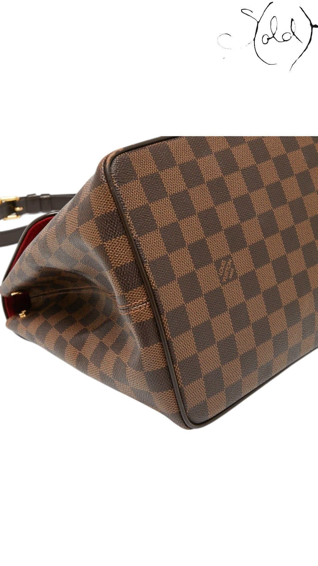 Louis Vuitton Bergamo MM – Damier Ebene, Interior view | Sold Attire