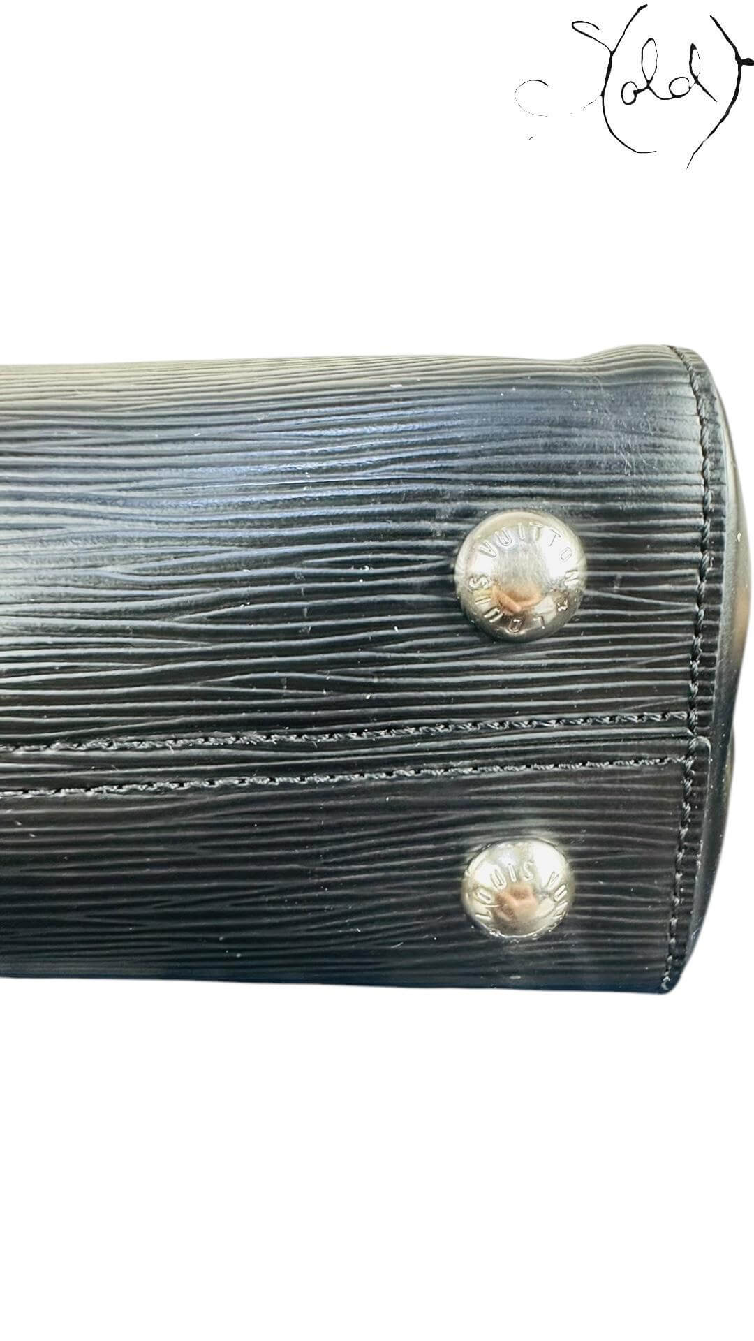 Louis Vuitton Cluny Mini – Epi Noir — Side view | Sold Attire