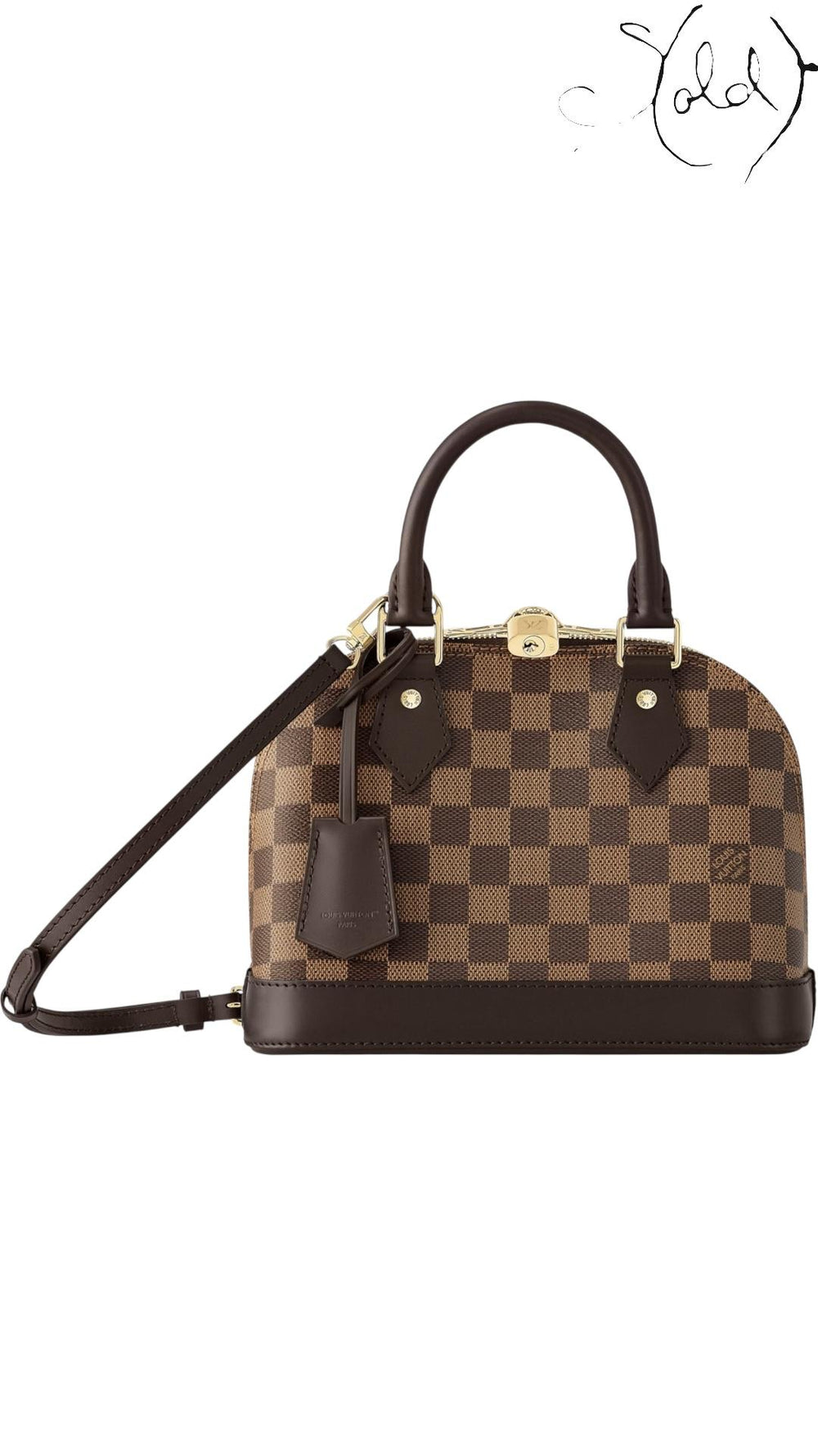 Louis Vuitton Damier Ebene Alma BB, Interior view | Sold Attire