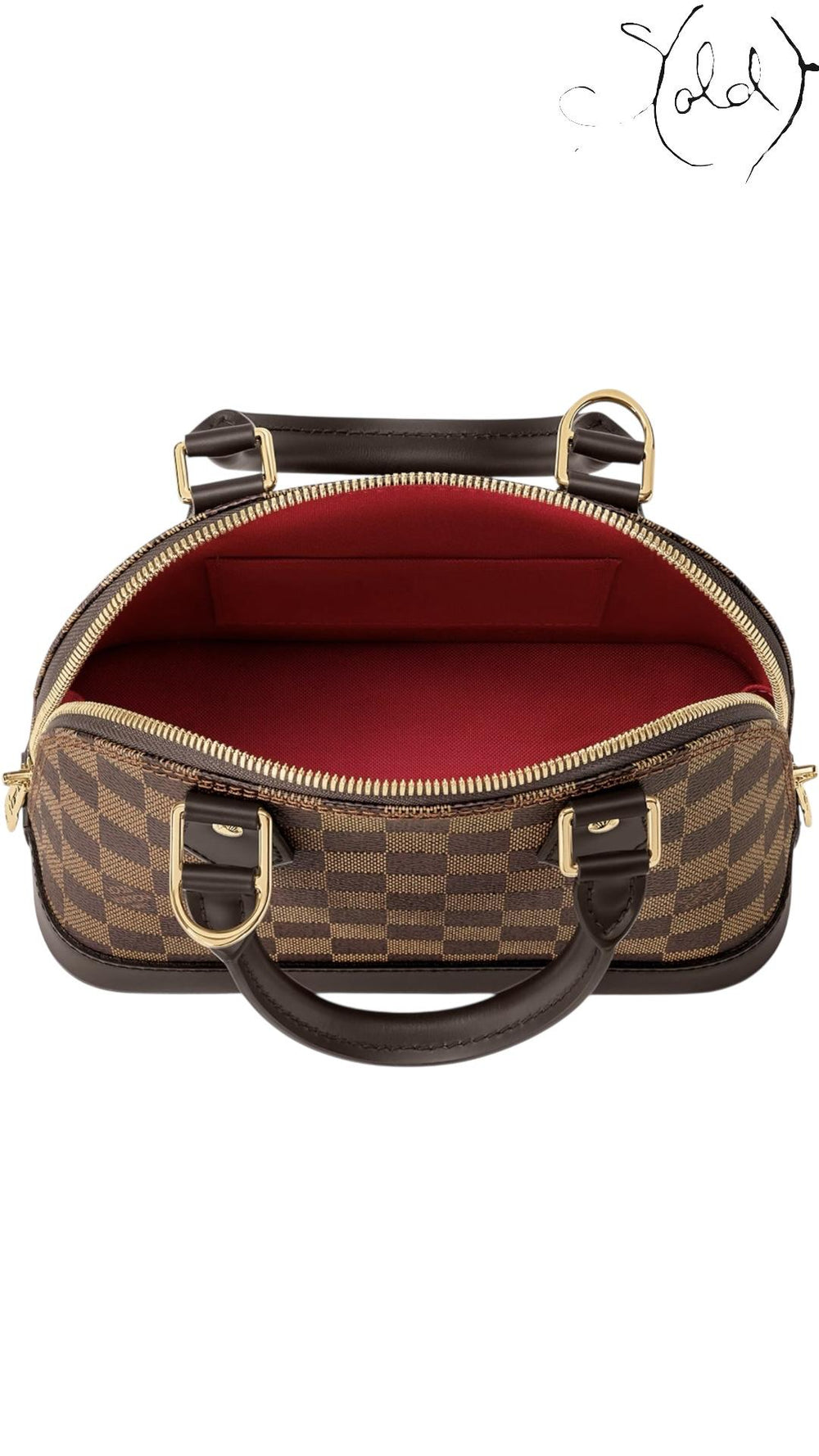 Louis Vuitton Damier Ebene Alma BB, Detail view | Sold Attire