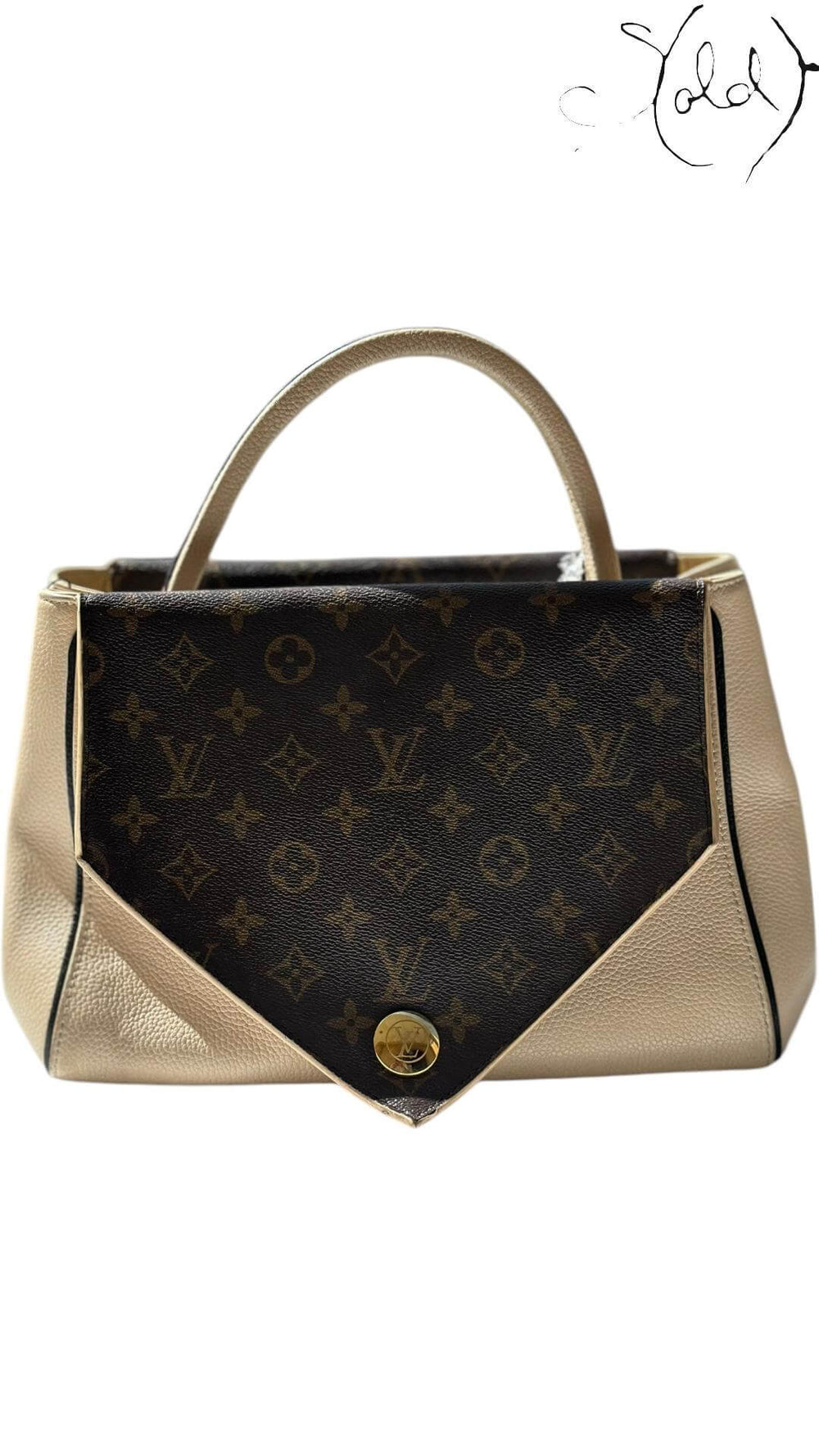 Louis Vuitton Double V Crema Monogram – Parisian Contrast, Back view | Sold Attire